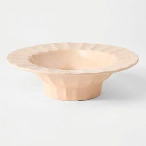 Threshold Designed W Studio McGee Ceramic Hand Molded Pedestal Bowl Pink